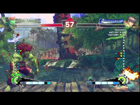 SSF4 AE Ver. 2012: nocturnal_rites- [Blanka] vs. daiyumaru [Guy] - PSN Ranked Match