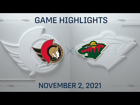 NHL Highlights | Senators vs. Wild - Nov. 2, 2021