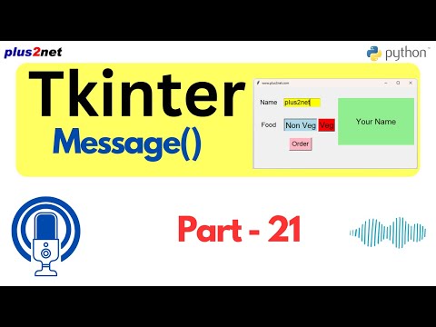 Understanding Tkinter Message Widget Python Gui Tutorial Message Tkinter Pythongui Helpmessage