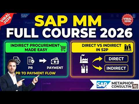 SAP MM Indirect Procurement Full Course 2026 | S2P in S/4HANA | Real-Time Project & Interview Prep 🔥