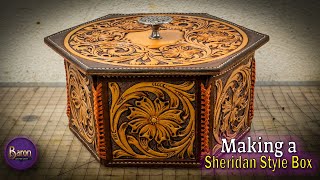 How to make a  Leather Box. Leathercraft tooling and box construction.