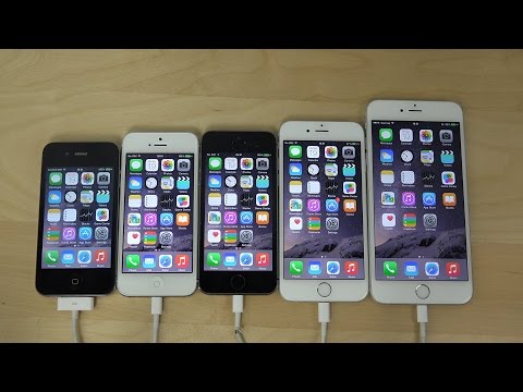 iPhone 6 Plus vs. iPhone 6 vs. iPhone 5S vs. iPhone 5 vs. iPhone 4S iOS 8.2 Beta 4 - Benchmark Test