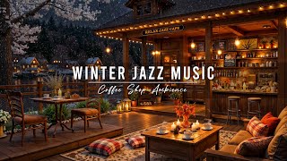Download lagu Cozy Winter Coffee Shop Ambience ⛄ Relaxing Jazz Instrumental Music & Gentle Snowfall for Studying mp3