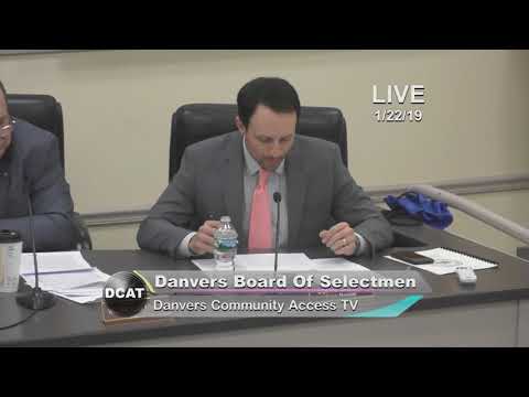 Board of Selectmen: 1/22/19 - Danvers, MA