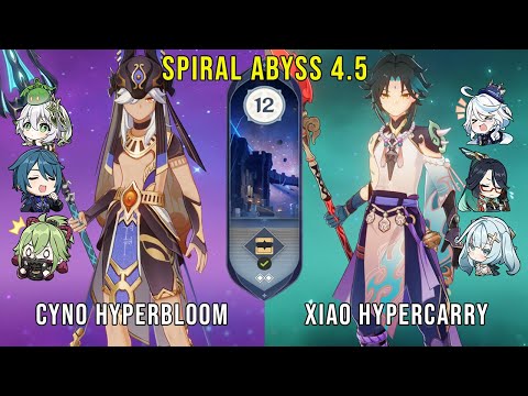 C1 Cyno Hyperbloom and C0 Xiao Hypercarry - Genshin Impact Abyss 4.5  - Floor 12 9 Stars