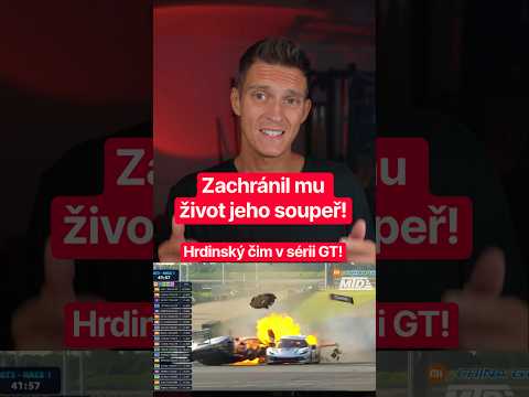 Uhořel by za živa, ale zachránil ho jeho soupeř😱🙌 #auta #zavody #hartog #millroy #nehoda
