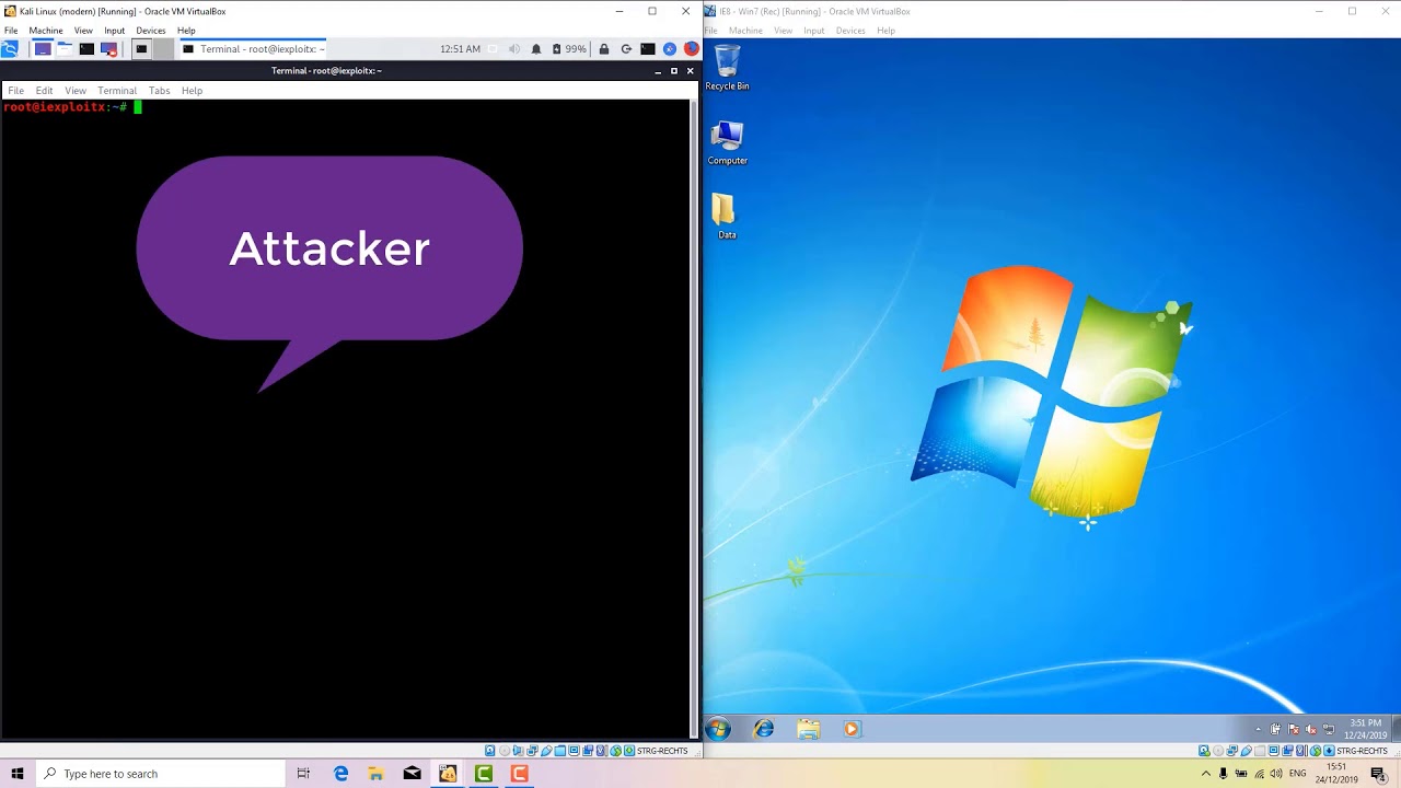 Remote code execution windows 7 hacking without sending any file(eternalblue NSA Exploit)