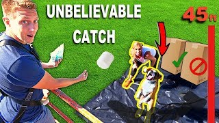 DON'T Drop the dog treat into the Wrong MYSTERY BOX 45FT! (you choose)