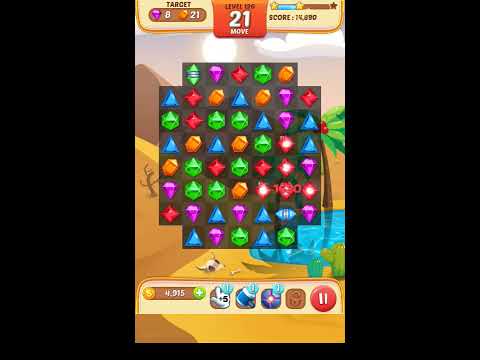 Jewel Match King Level 126 - Walkthrough ( No Booster )
