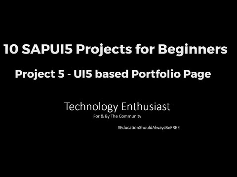 10 SAPUI5 Projects for Beginners - Project 5