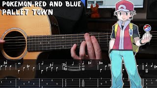Pallet Town - Pokemon Red/Blue Fingerstyle Guitar Tutorial  + TAB