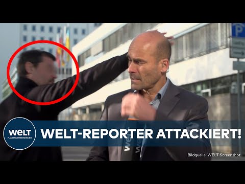 NACH TV-DUELL HÖCKE vs. VOIGT: WELT-REPORTER ATTACKIERT! Chaot schlägt bei Live-Schalte in Erfurt zu