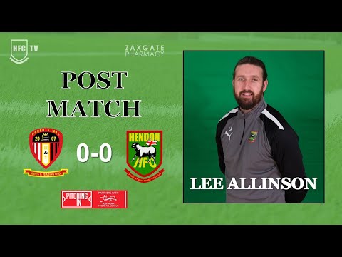 Lee Allinson post match v HAYES & YEADING UTD - 1 April 2024