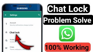 How To Fix Chat Lock Option Not Showing On Whatsapp | WhatsApp Chat Lock Option