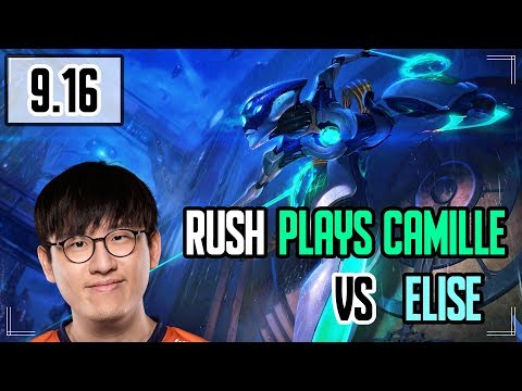 RUSH PLAYS CAMILLE VS ELISE | Jungle | Grandmaster Full Gameplay | League of Legends 9.16