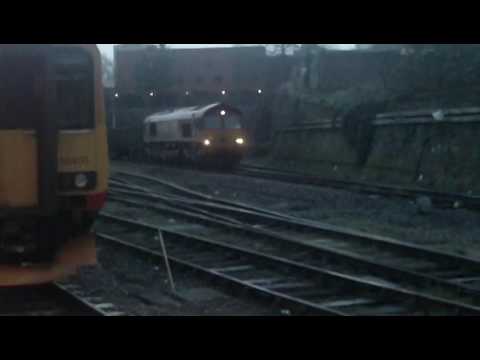 EWS 66120 passing Leicester (HQ)