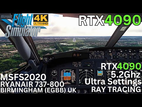 [MSFS RTX 4090] Storm Agnes Races Ryanair Into Birmingham (EGBB) On Approach [Ultra Settings] 4K
