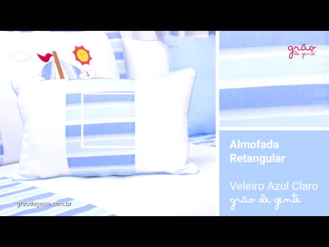 Almofada retangular Veleiro Azul Claro | Ref: 53348