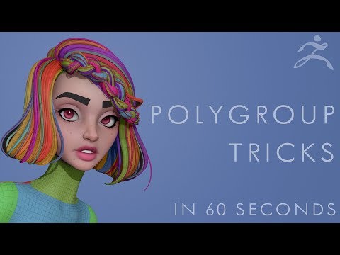 POLYGROUP TRICKS in Zbrush - 60 Second Tutorial