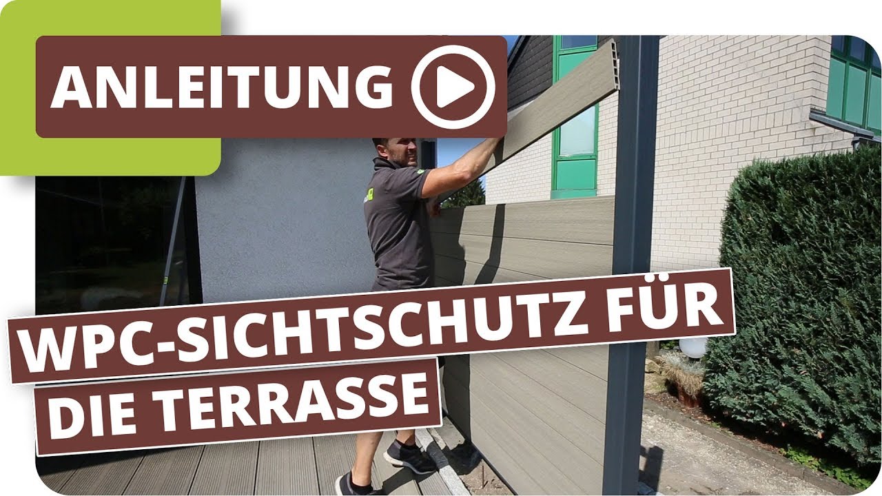 Sichtschutz für die Terrasse mit planeo WPC Zaunelementen