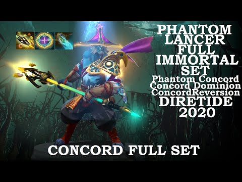 Phantom Lancer The Full best Mix-set 2020 so Far Diretide new Immortal Full Concord Set