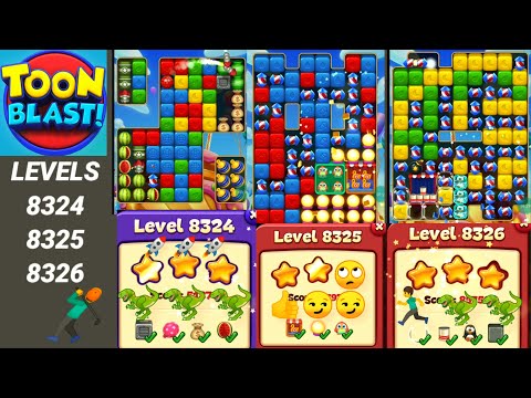 Toon Blast Levels 8324 8325 8326 ✨🦖🦖
