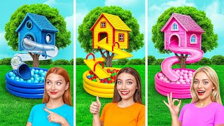One Colored House Challenge | Funny Challenges by Bubba DO