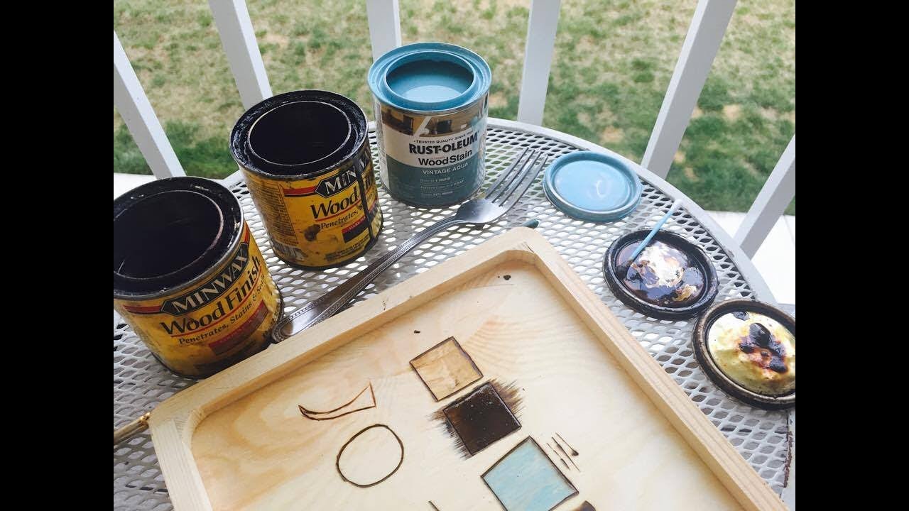Wood stain and colored stain for your woodburning project