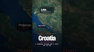 Croatia Explained on a 3D Map 🇭🇷 | Every Country of Europe #28 #shorts