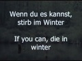 Wumpscut - Stirb im Winter (English translation ...