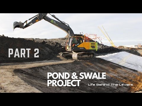 Topsoiling Large Pond Project | Volvo EC220 | Trimble Earthworks | GPS | Drone | Time Lapse | GoPro