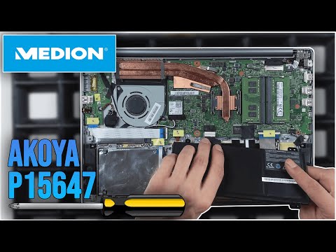 Medion Akoya P15647 from the inside - replacing RAM, SSD, battery, fan
