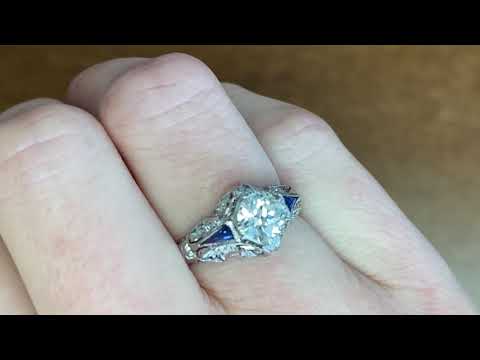 0.86ct Old European Cut Diamond Ring - Tavira Ring - Hand Video