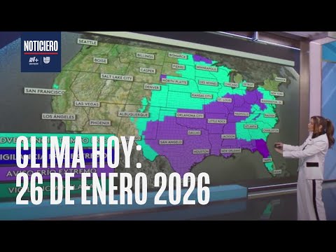 Clima hoy, 26 de enero 2026: Alertas de congelación en EEUU tras la megatormenta