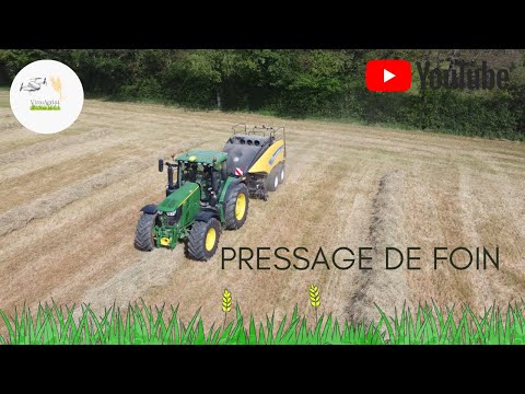 "RECAP" PRESSAGE de Foin 2022 (JD 6250r et NH Bigbaler 1290)