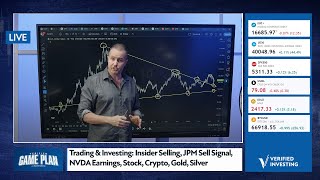 Trading & Investing: Insider Selling, JPM Sell Signal, NVDA Earnings, Stock, Crypto, Gold, Silver