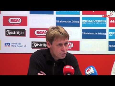 29.ST PK vor dem Spiel Hallescher FC-Hansa Rostock