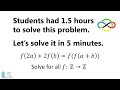 Solving An Insanely Hard Problem For High School Students