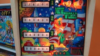 Playmatic New World Pinball Machine from 1976 - Spanish Made Patriotic Themed Game!