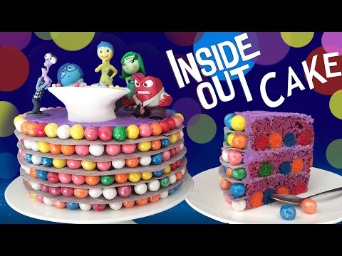 如何製作超炫的「腦筋急轉彎」風格蛋糕 (INSIDE OUT CAKE How To Cook That Ann Reardon Disney Pixar Movie Cake)