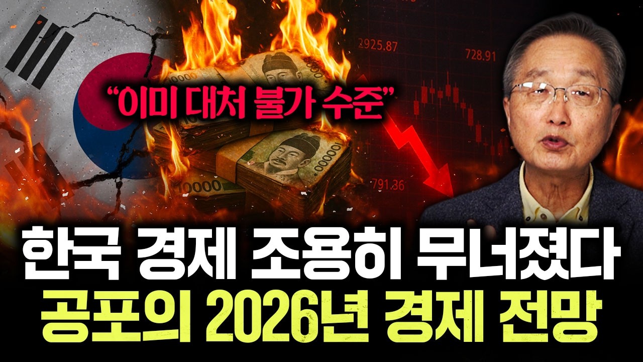 "이미 대처 불가 수준" 한국 경제 조용히 무너졌다 공포의 2026년 경제 전망 | 김정호 교수의 글로벌&경…