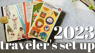 Traveler's Notebook Set up and Flip through | Midori Traveler's Notebook