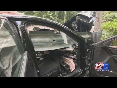 Guardrail slices through family car, questions if it's the type banned in several states