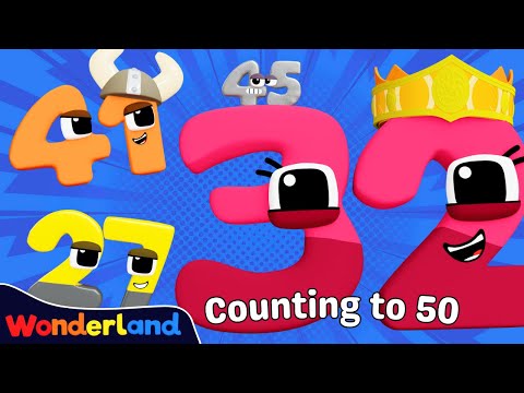 Wonderland: Count from 1 - 50 | Forward and Backward | Learn to Count