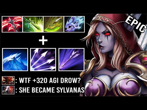 SYLVANAS Max Attack Speed +320 Agi Swift Blink + Desolator Lvl 2 Drow vs Blood Epic Late Game Dota 2