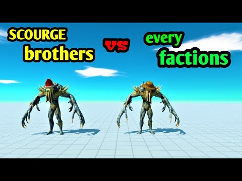 TAG TEAM !! DUO SCOURGE VS EVERY FACTION animal revolt battle simulator