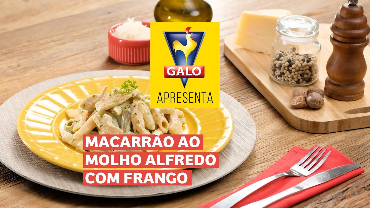 Macarrão ao Molho Alfredo com Frango