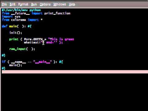 Python colorama 08 Streams