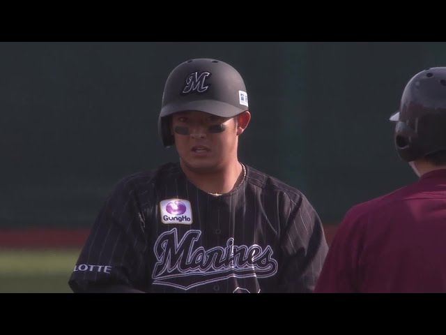 【8回表】マリーンズ・佐藤都志也 点差を縮めるタイムリー2ベースヒット!! 2022年3月27日 東北楽天ゴールデンイーグルス 対 千葉ロッテマリーンズ