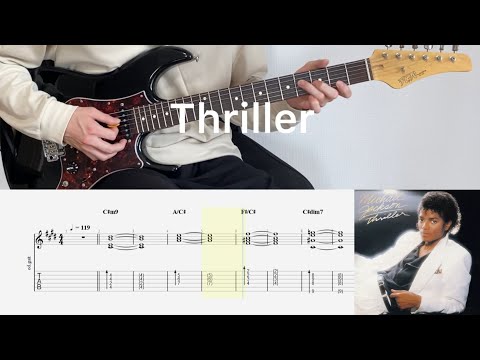 Michael Jackson - Thriller (guitar cover with tabs & chords)